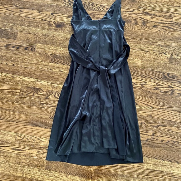 ✨host pick✨ Ripe Australia Maternity Black Satin Dress + Waist Tie (XS) - Picture 7 of 9